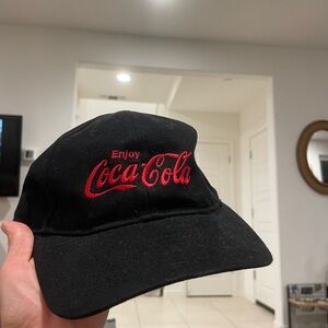 Black Coca Cola hat with Red embroidery